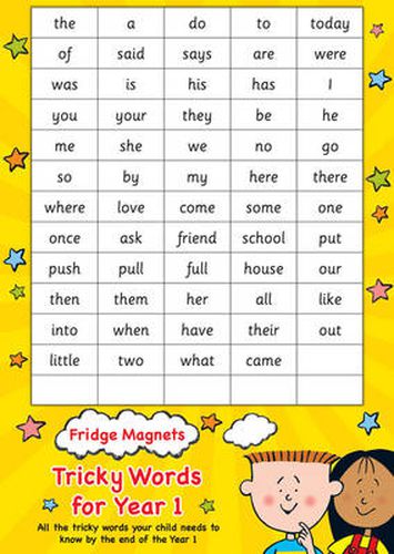 Cover image for Fridge Magnets Tricky Words for Year 1