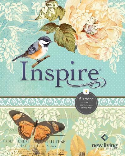 Cover image for Inspire Bible NLT (Hardcover Leatherlike, Aquamarine, Filament Enabled)