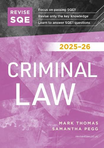 Cover image for Revise SQE Criminal Law 2025/26