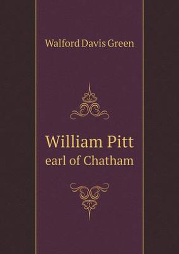 Cover image for William Pitt earl of Chatham