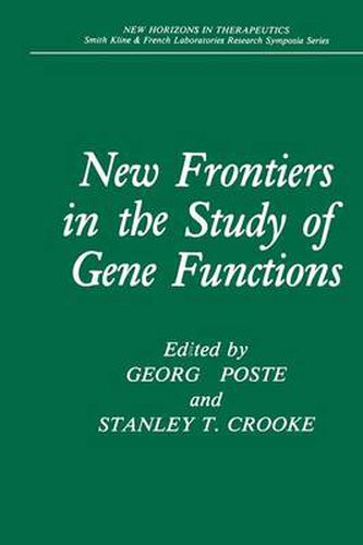 Cover image for New Frontiers in the Study of Gene Functions