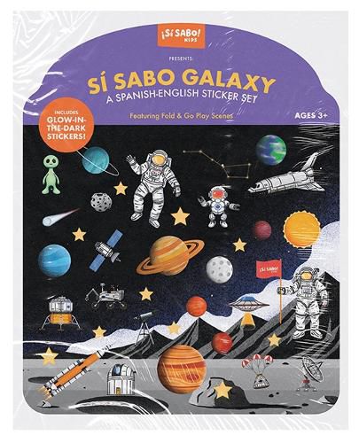 Cover image for Si Sabo Galaxy: A Bilingual Reusable Sticker Play Set