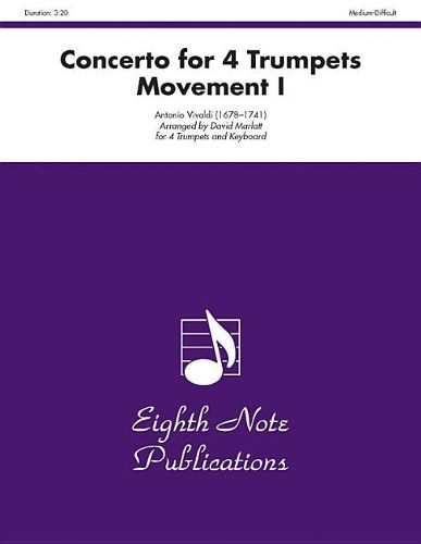 Cover image for Concerto for 4 Trumpets (Movement I): Score & Parts