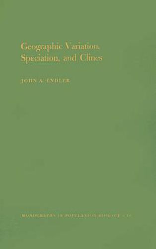 Cover image for Geographic Variation, Speciation and Clines