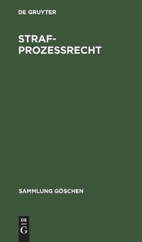 Cover image for Strafprozessrecht