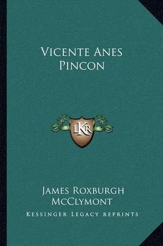 Cover image for Vicente Anes Pincon