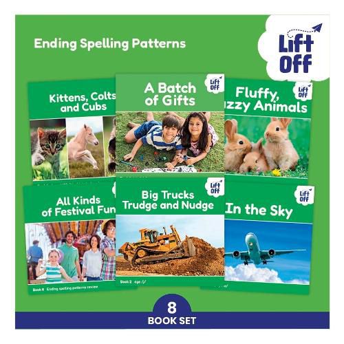 Cover image for Phonic Books Lift Off Readers Ending Spelling Patterns