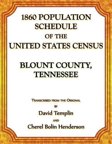 1860 Population Schedule of the United States Census