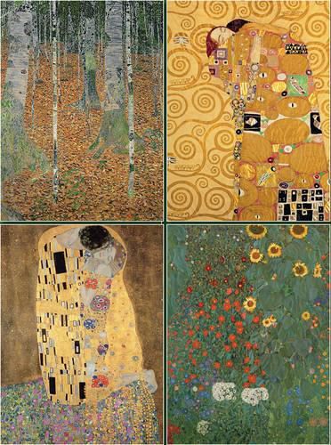 Cover image for Set of Four Magnetic Notepads: KLIMT: A Collection of Handy Notepads with Easy Magnetic Fastening, Contained Within a Decorative Box