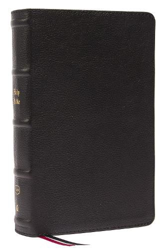 KJV,  Personal Size Large Print Single-Column Reference Bible, Genuine Leather, Black, Red Letter, Thumb Indexed, Comfort Print: Holy Bible, King James Version