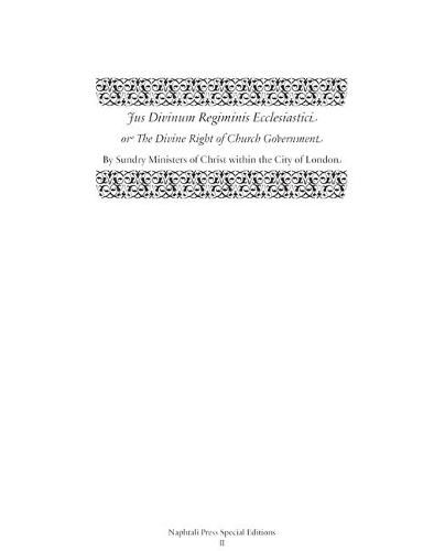 Cover image for Jus Divinum Regiminis Ecclesiastici