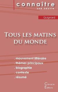 Cover image for Fiche de lecture Tous les matins du monde (Analyse litteraire de reference et resume complet)
