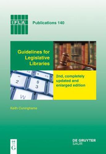 Cover image for Guidelines for Legislative Libraries: 2nd, completely updated and enlarged edition
