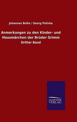 Cover image for Anmerkungen zu den Kinder- und Hausmarchen der Bruder Grimm