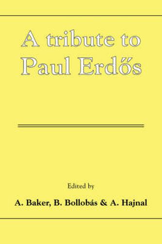 Cover image for A Tribute to Paul Erdos