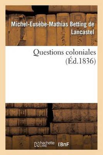 Cover image for Questions Coloniales