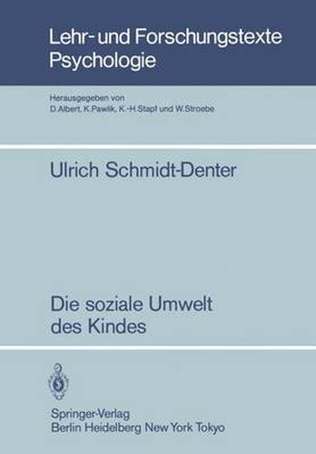 Cover image for Die Soziale Umwelt Des Kindes