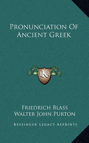 Cover image for Pronunciation of Ancient Greek