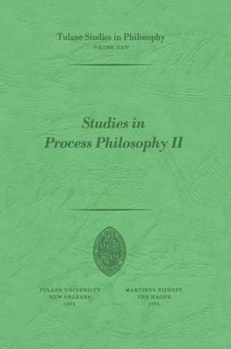 Cover image for Studies in Process Philosophy II