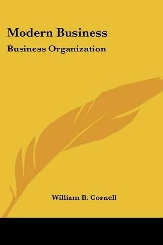 Cover image for Modern Business: Business Organization