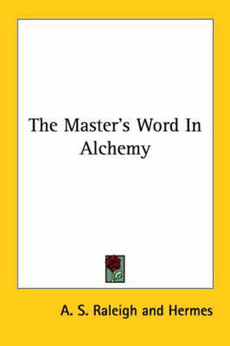 Cover image for The Master's Word in Alchemy