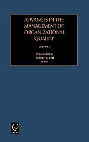 Cover image for Advances in the Management of Organizational Quality