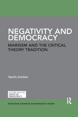 Cover image for Negativity and Democracy: Marxism and the Critical Theory Tradition