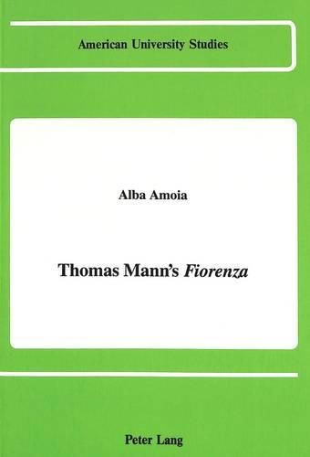 Cover image for Thomas Mann's Fiorenza