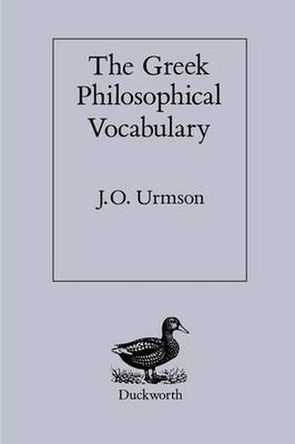 Cover image for The Greek Philosophical Vocabulary