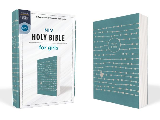 Cover image for NIV, Holy Bible for Girls, Soft Touch Edition, Leathersoft, Teal, Comfort Print