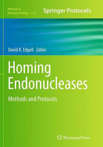 Cover image for Homing Endonucleases: Methods and Protocols