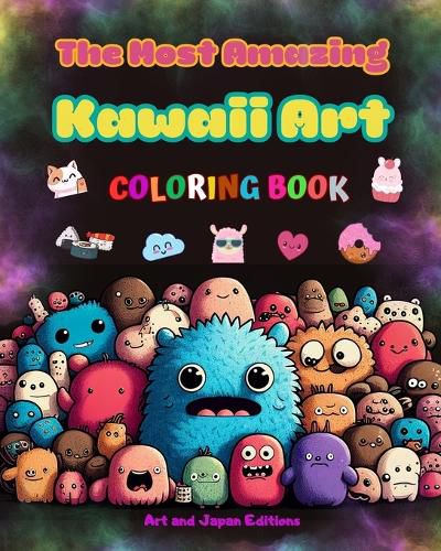 Cover image for The Most Amazing Kawaii Art Coloring Book - Over 50 Cute and Fun Kawaii Designs for Kids and Adults