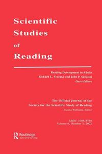 Cover image for Reading Development in Adults: A Special Issue of scientific Studies of Reading