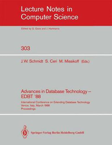 Advances in Database Technology - EDBT '88: International Conference on Extending Database Technology Venice, Italy, March 14-18, 1988. Proceedings