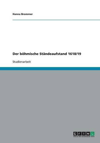 Cover image for Der boehmische Standeaufstand 1618/19