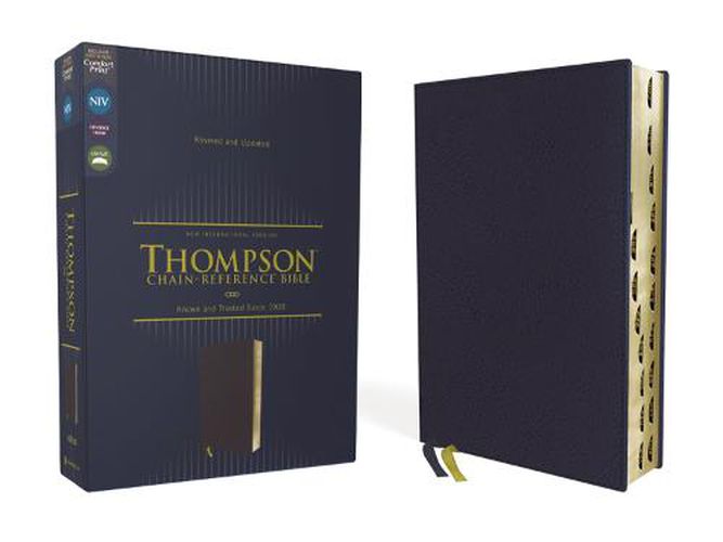 Cover image for NIV, Thompson Chain-Reference Bible, Leathersoft, Navy, Thumb Indexed, Red Letter, Comfort Print