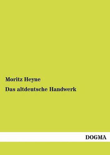 Cover image for Das altdeutsche Handwerk