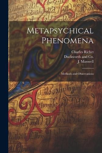 Metapsychical Phenomena