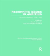 Cover image for Recurring Issues in Auditing (RLE Accounting): Professional Debate 1875-1900