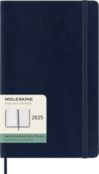 Cover image for Sapphire Blue Large Weekly Notebook Softcover 2025 Moleskine Diary