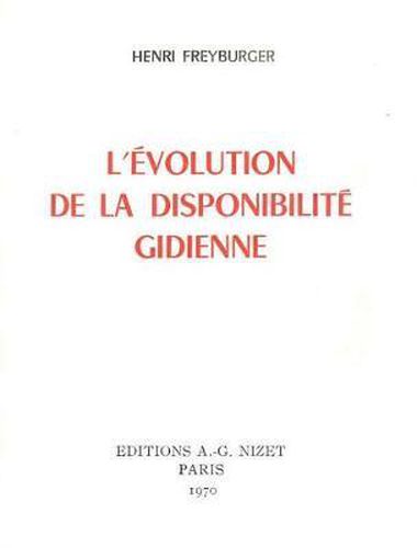 Cover image for L' Evolution de la Disponibilite Gidienne