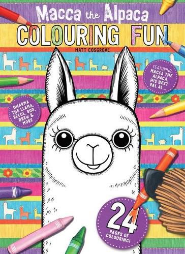 Cover image for Macca the Alpaca Colouring Fun