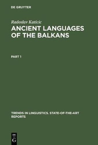 Cover image for Ancient Languages of the Balkans: n.a.