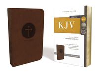 Cover image for KJV Holy Bible, Giant Print Center-Column Reference Bible, Brown Leathersoft, 53,000 Cross References,  Red Letter, Comfort Print: King James Version