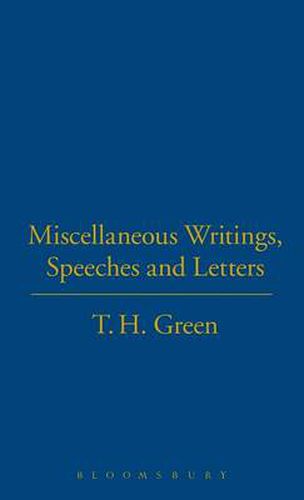 Cover image for T.H.Green. Miscellaneous Writings