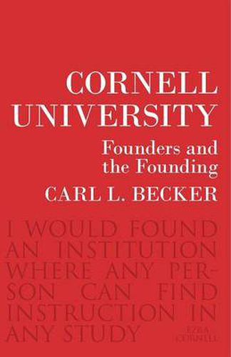 Cover image for Cornell University: Founders and the Founding