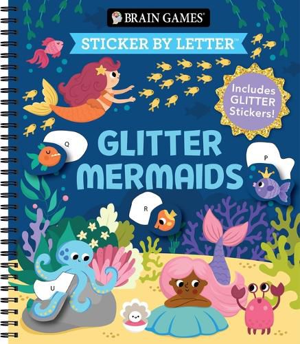 Cover image for Brain Games - Sticker by Letter: Glitter Mermaids