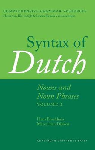 Cover image for Syntax of Dutch: Nouns and Noun Phrases - Volume 2