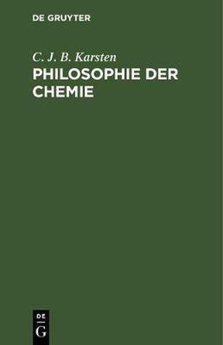 Cover image for Philosophie der Chemie