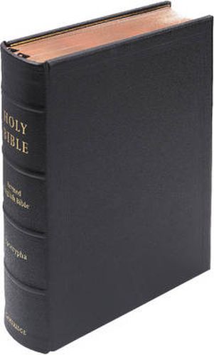 Cover image for REB Lectern Bible with Apocrypha, Black Goatskin Leather over Boards, RE936:TAB